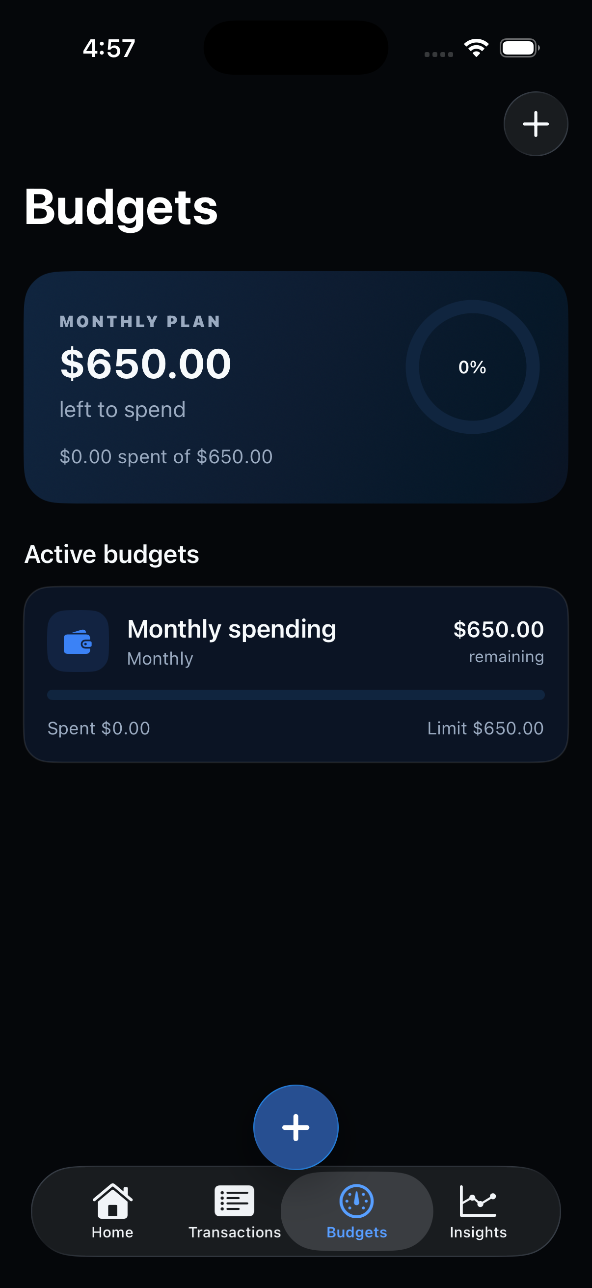 Sumstead monthly budget